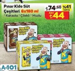 PINAR KİDO SÜT ÇEŞİTLERİ 6X180 ML